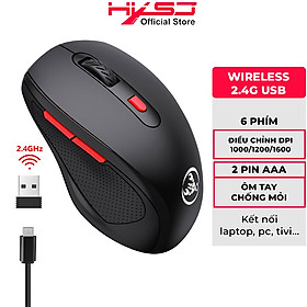 Mua Chuột không dây HXSJ T67 6 nút cầm tay công thái học dùng cho văn phòng chơi game chuyên nghiệp - hàng chính hãng