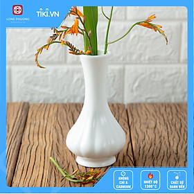 Mua Lọ Hoa Sứ Trắng Hình Củ Tỏi - Lọ Hoa Mini - Sứ Long Phương