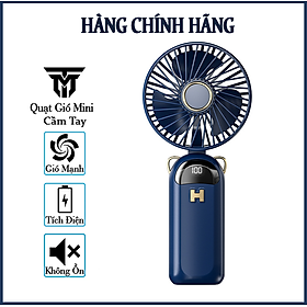 Mua Quạt Cầm Tay Mini Tích Điện Teement   Có Giá Đở Điện Thoại  Sạc Usb Di Động Tiện Lợi  Phiên Bản Nâng Cấp - Hàng Chính Hãng