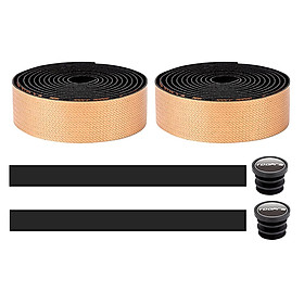 Road Bike Handlebar Tapes, Bicycle Bar Tape, PU EVA Non Slip, Cycling Handle Grip Wraps Belts with Bar Plugs