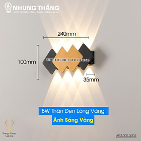 Mua Nhiều Mẫu - Đèn Hắt Tường Chống Nước 2 Đầu Chiếu Sáng DT-02119 - Thân Nhôm - Chip Led Siêu Sáng
