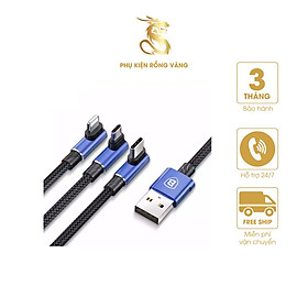 Mua Cáp sạc Baseus MVP tích hợp 03 đầu kết nối Type C-Android -Lightning - Sạc nhanh 3.5A