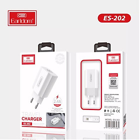 Mua Củ sạc 2 cổng USB Earldom ES-202 thiết kế chắc chắn với  công suất 12W - Hàng Chính Hãng
