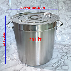 Nồi inox cở lớn 20l, 30l, 50l, 70l, 100l | Nồi hầm xương, nấu súp, luộc bánh chưng