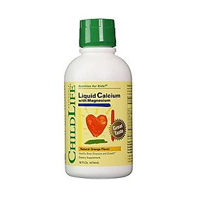 ChildLife Essentials Liquid Calcium/Magnesium for Infants, Babys, Kids, Toddlers, Children, and Teens, Natural Orange Flavor Plastic Bottle, 16-Fl. Oz. (Pack of 3)