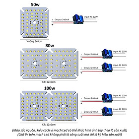 Mua Vỉ mạch đèn Led 100w 80w 50w mắt chip Led SMD2835 siêu sáng + nguồn driver AC220V Posson MLC-50-100x