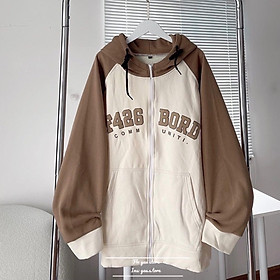 Áo Khoác Nỉ Chữ F426 BORD Có Nón Mũ 2 Lớp , Phối Rap Lăng -Kiểu Hoodie Có Khóa Kéo Zip Nam Nữ Cặp Đôi