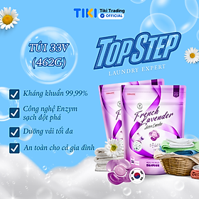 Viên giặt xả Top Step hương Lavender nồng nàn gói 33 viên (462g)