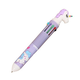 10-in-1 Retractable Ballpoint Pen f Office School Student Children