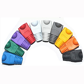 RJ-45 CAT6 CAT5e Nắp bộ chuyển đổi Đầu nối cáp mạng Ethernet Phích cắm RJ45 Mũ bảo vệ Cat 5 CAT6 nhiều màu Chiều dài cáp: 20 CÁI