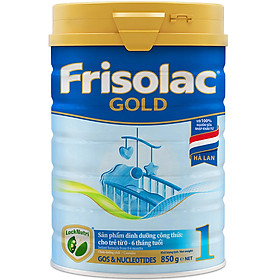 Ảnh bìa Sữa Bột Frisolac Gold 1 850g Dành Cho Trẻ Từ 0 - 6 Tháng Tuổi