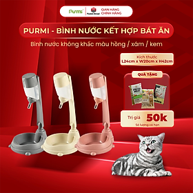 Bình nước kết hợp bát ăn không khấc