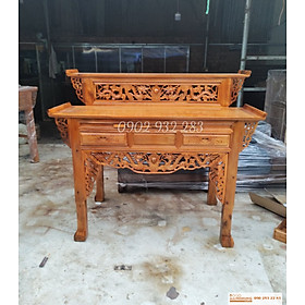 Mua Bàn thờ 2 tầng gỗ tràm BT 3.9 - Kích thước: ngang 1m27 x cao 1m34 x sâu 78cm 