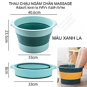 Thau chậu ngâm chân kiêm massage có thể gấp gọn, làm bằng nhựa PP