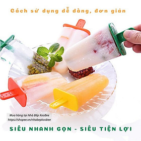 Mua Khuôn kem 4 que có nắp tiện dụng làm tại nhà tái sử dụng nhiều lần NB16