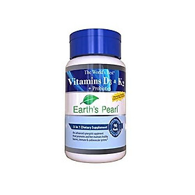Earth’s Pearl Vitamin D3, K2, and Probiotic, 3-in-1 Dietary Supplement, 5000 iu - 90 Day Supply