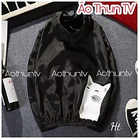 Áo hoodie nữ  Áo gió mèo in lưng HT12