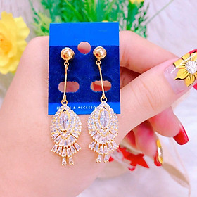 Đôi Bông Tai Mạ Vàng 18K Mẫu 070.03.01 - Mang Đi Chơi, Đi Tiệc Rất Sang - Không Đen - Không Dị Ứng