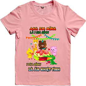 Áo Thun Nam Họa Tiết 1 Gia Đình Là Ăn Nhiệt Tình