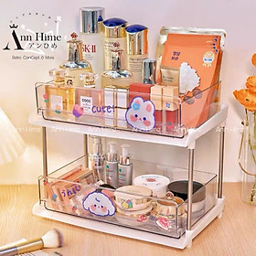 Mua Kệ Đựng Mỹ Phẩm Trong Suốt Để Bàn 2 Tầng Vintage