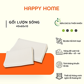 Mua Gối cao su thiên nhiên Lượn sóng Happy Home - 40x60