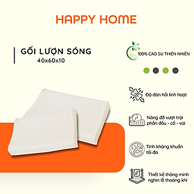 Gối cao su thiên nhiên Lượn sóng Happy Home - 40x60