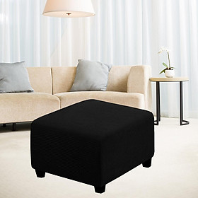 1pc Ottoman Covers Ottoman Slipcover Footstool Protect Footrest Cover beige