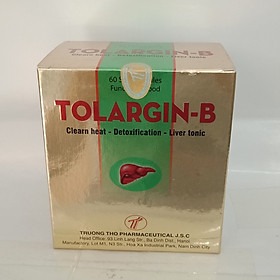 Thanh nhiệt- giải độc, hỗ trợ hạ men gan tăng cường chức năng gan trong các trường hợp xơ gan, viêm gan, gan nhiễm mỡ - Viên uống bổ gan Tolargin-B chứa Arginin, ursodesoxycholic và các Vitamin, hàng chính hãng- Hộp 60 viên
