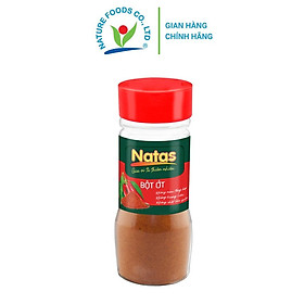 Bột ớt nguyên chất mịn - Bột gia vị khô Natas nấu ăn chế biến thực phẩm Hũ