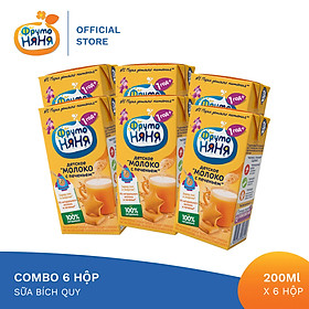 Combo 6 Hộp Sữa bích quy Fruto Nyanya 200ml