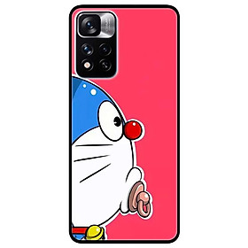 Ốp lưng dành cho Xiaomi Redmi Note 11 Pro 5G ( Bản Nội Địa ) mẫu Đô-rê-mon Nền Hồng