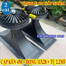 Mua CẶP LOA TREBLE KÈN 450 RCF NẮP NHÔM KÈM HỌNG 11X28 VÀ TỤ XỊN 2.2 Hàng Nhập Khẩu