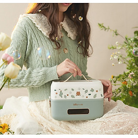 Mua Hộp cơm cắm điện Bear 1.5L DFH-B15Q1  Vân Phương Shop  hẹn giờ  nấu chín  hâm nóng thức ăn  an toàn sức khỏe - Hàng chính hãng