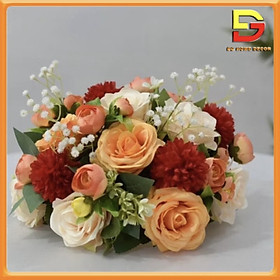 Mua Hoa Giả Trang Trí Lẵng Hoa Hồng Nhiều Màu Sắc Dài 40cm Decor Trang Trí Sự Kiện DG-286