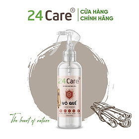 Xịt Phòng Tinh Dầu Quế Hữu Cơ Organic 24Care 50ML/100ML - Kháng khuẩn - Khử mùi hôi - Đuổi muỗi - côn trùng - Giúp định tâm khi đi xa, ngủ khách sạn, giảm cảm giác bất an - Hương thơm thư giãn