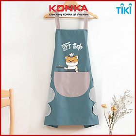 Mua Tạp dề nấu ăn vải chống thấm nước  có túi đựng lớn và lau tay Cicico T012