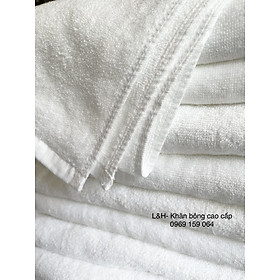 Khăn tắm trắng khách sạn, resort kt 70x140cm, nặng 380g