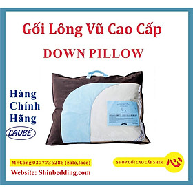 Gối nằm lông vũ lông ngỗng cao cấp Down 50x70cm hiệu Laube