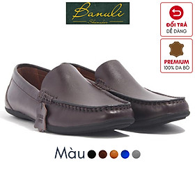 Giày Lười Banuli Nam Da Bò Nappa C3ML1T0 Classic Slip-Ons Shoes (Da Mềm Dẻo, Đế Siêu nhẹ, Bảo Hành Trọn Đời)