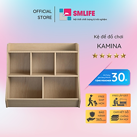 Kệ để đồ chơi cho bé SMLIFE Kamina  | Gỗ MDF dày 17mm chống ẩm | D90xR45xC80cm