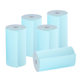 5x Thermal Printing Paper, Mini Thermal Printer of Photo Note Receipt, Color Thermal Paper Portable 57x30mm without Adhesive, 3 Colors to Choose