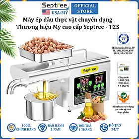 Mua Máy ép dầu ăn thực vật chuyên dụng gia đình thương hiệu Septree T2S công suất 1000W - Trục ép dài 236mm - Hàng chính hãng (Bảo Hành 12 Tháng)