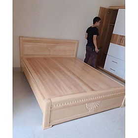 Giường ngủ bằng gỗ sồi vạt phản
