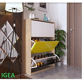 Tủ giày gỗ, kệ giày dép thông minh 3 tầng đa năng decor phòng phong cách hiện đại – GP20