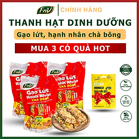 [Mua 3 có quà HOT] Thanh gạo lứt hạnh nhân chà bông FnV, mua 3 bịch 45g + Tặng 1 bịch xoài sấy dèo Frusa 35g