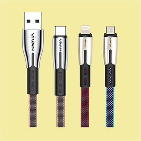 Dây Sạc IOS/Android - Lightning /Type C/Micro Cho Điện Thoại/Máy Tính Bảng | iPhone/Samsung/iPad - VIVAN - Hàng Chính Hãng