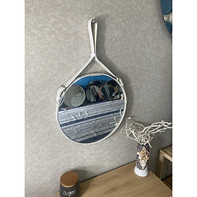 Mua Gương Tròn Viền Da Cao Cấp Size 40cm