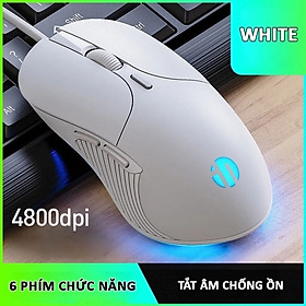 Chuột máy tính chơi game TEKKIN X22 bản có dây DPI 3600 thiết kế công thái học phù hợp cả gaming và làm việc - hàng chính hãng