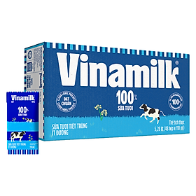 Thùng 48 Hộp Sữa Tươi Tiệt Trùng Vinamilk 100% Ít...