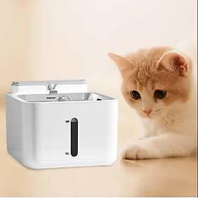 Máy Lấy Nước Tự Động cho Chó Mèo Cảm Biến Hồng Ngoại Tự động GO PET Fresh Water 3L pin sạc tích hợp